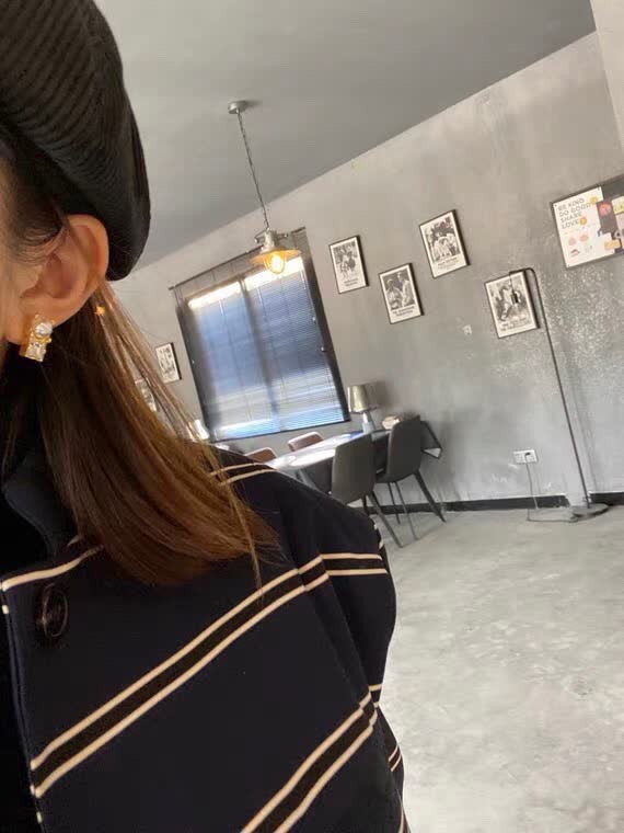 Miu Miu Gold Tone Pearl and Crystal Stud Earrings